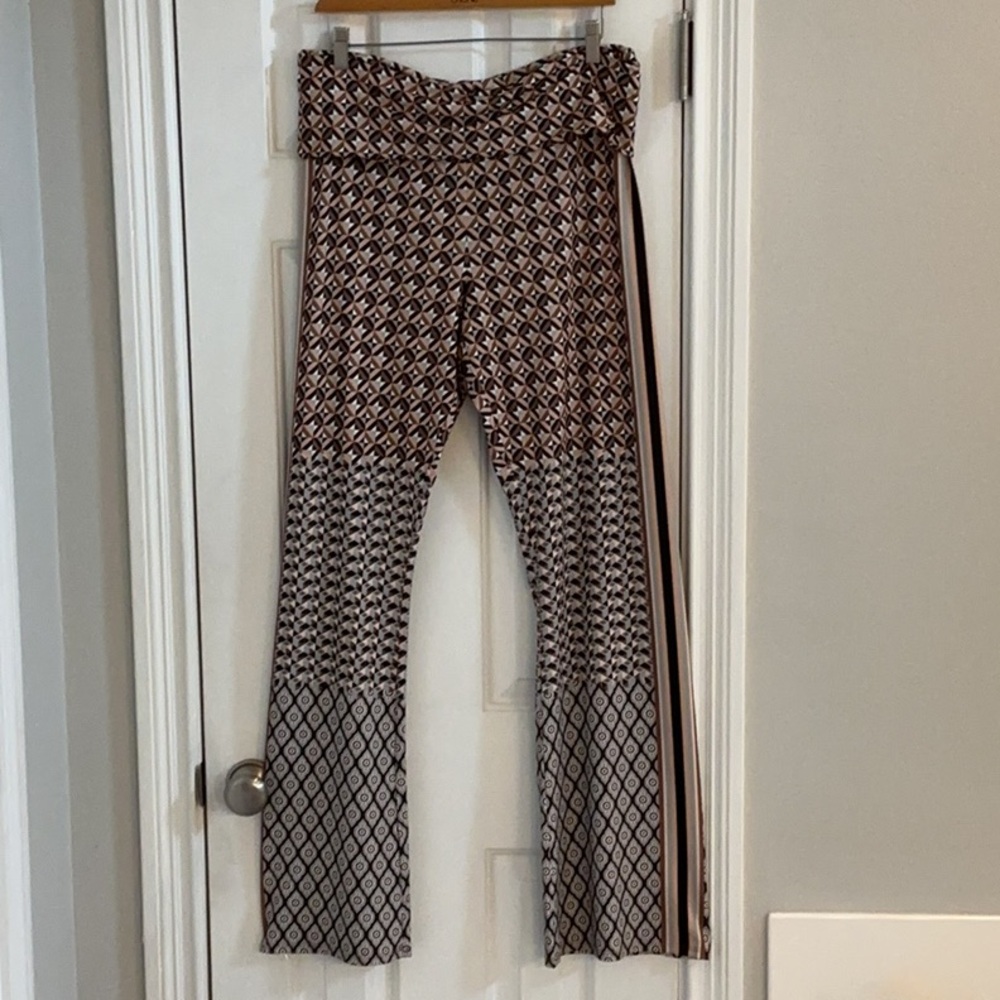 NWOT Hale Bob Multicolor Geometric Wide-Leg Pants